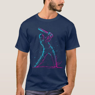 Camiseta T20 Noite de Críquete Jogo Tiro de Força Tee