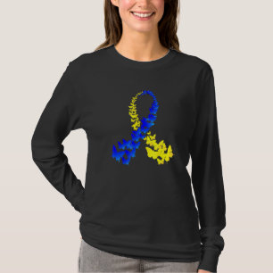 Camiseta T21 Dia Mundial da Síndrome de Down Borboleta Mulh