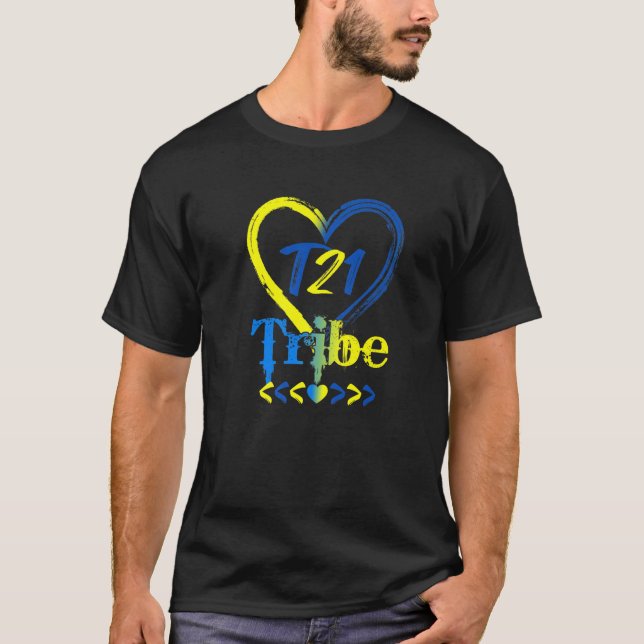 Camiseta T21 Tribe 21 World Down Syndrome Awarness Day Hea (Frente)