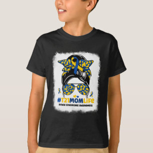 Camiseta T21 Vida de Mãe Cabelo Desarrumado Conscientização