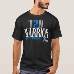 Camiseta T2D Warrior Tipo 2 Mensagem de Consciência da Diab