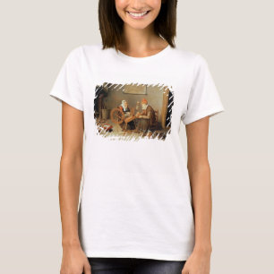 Camiseta T31883 um interior com uma mulher adulta em um