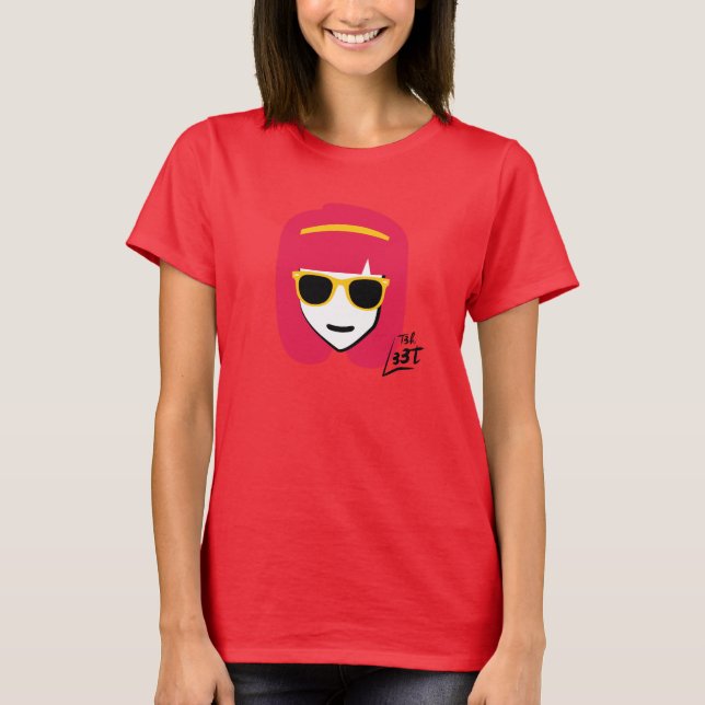 Camiseta T3h l33t - hacker feminino (Frente)