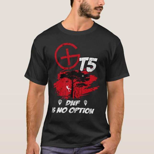 Camiseta T5 Geocaching DNF não é opção985 (Frente)