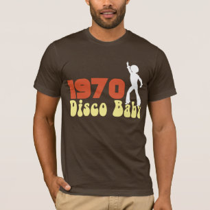 Camiseta T 1970 RETRO gráfico do ANIVERSÁRIO do bebê do