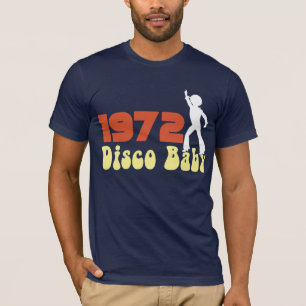 Camiseta T 1972 RETRO gráfico do ANIVERSÁRIO do bebê do