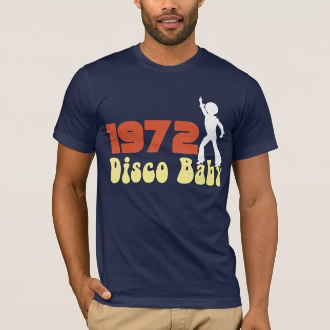 Camiseta T 1972 RETRO gráfico do ANIVERSÁRIO do bebê do (Frente)