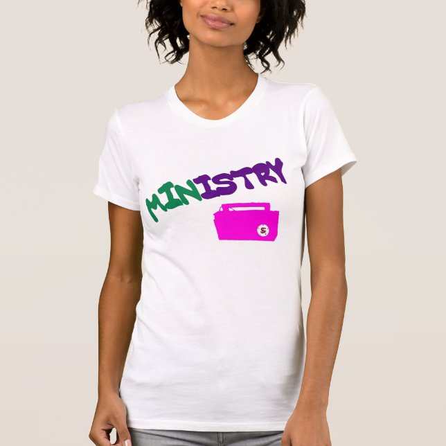 Camiseta T 1 da música do ministério das mulheres (Frente)