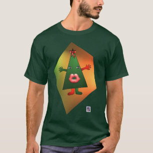 Camiseta T 1 do beijo do Xmas por Anjo LAfin