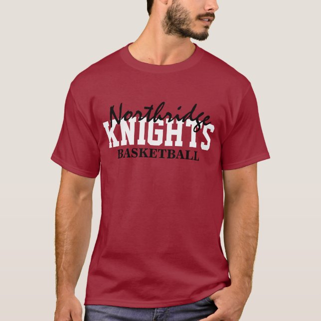 Camiseta T 2012-13 personalizado basquetebol de Northridge (Frente)