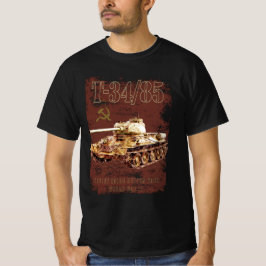 Camiseta T-34-85 Tanque Médio da União Soviética da Segunda