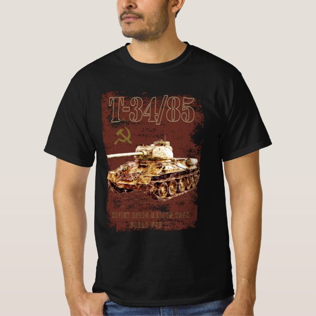 Camiseta T-34-85 Tanque Médio da União Soviética da Segunda (Frente)