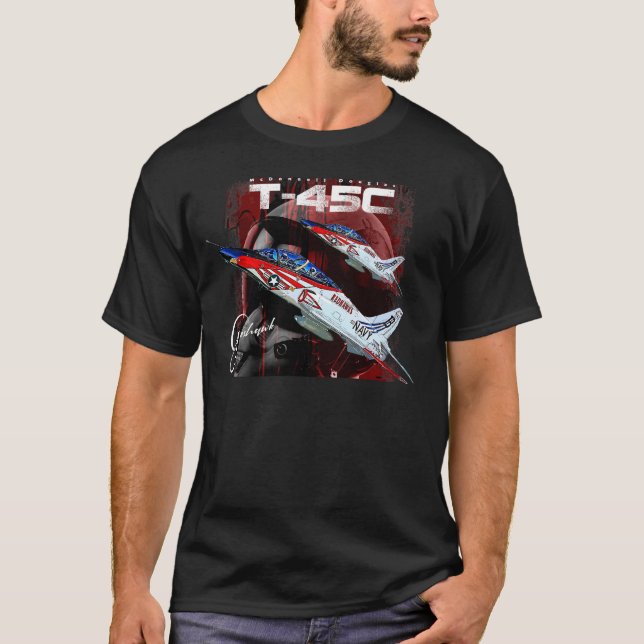 Camiseta T-45C Goshawk Redhawks USAF Navy Fighterjet (Frente)