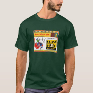 Camiseta T #7 da fabricação de cerveja do chapéu de bron
