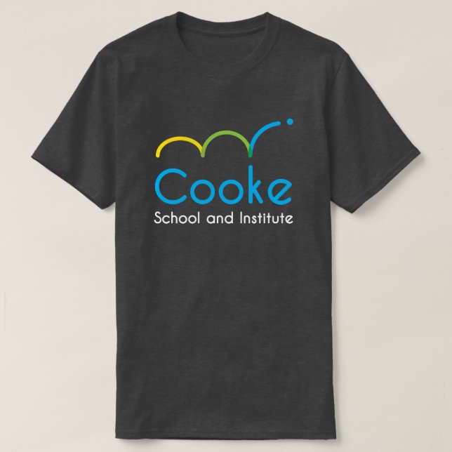 Camiseta T ADULTO do logotipo de Cooke, obscuridade - cinza (Frente do Design)