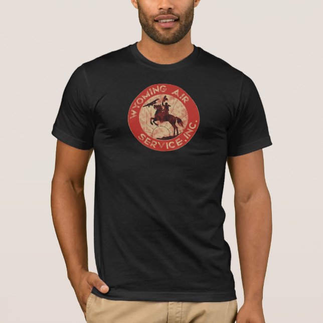 Camiseta T afligido 1930 do serviço aéreo de Wyoming (Frente)