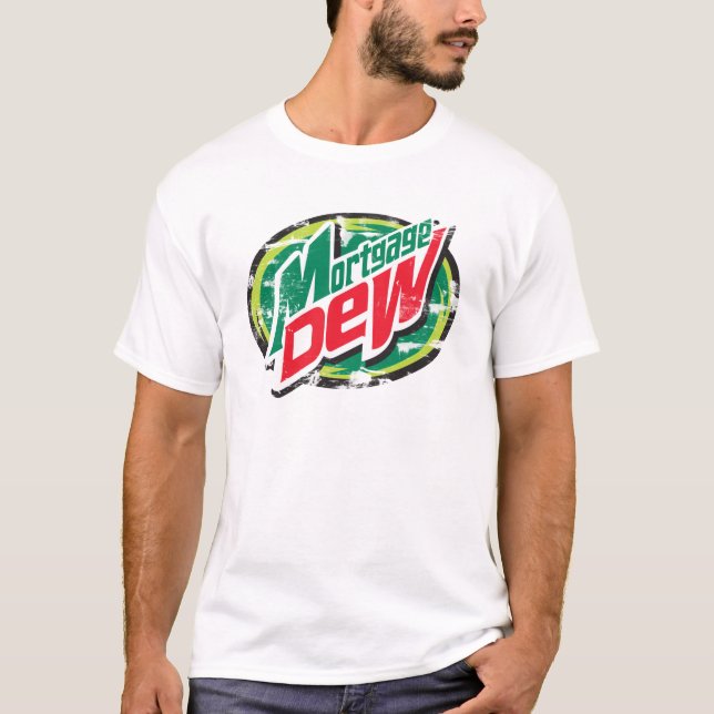 Camiseta T afligido orvalho da hipoteca (Frente)