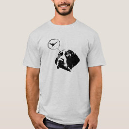 Camiseta T alemão dos cérebros do ponteiro de cabelos