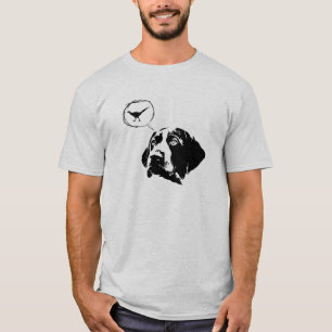 Camiseta T alemão dos cérebros do ponteiro de cabelos