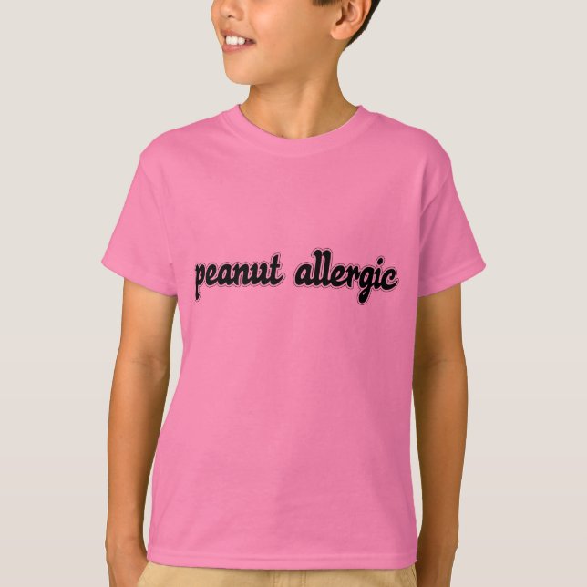Camiseta T alérgico do amendoim (Frente)