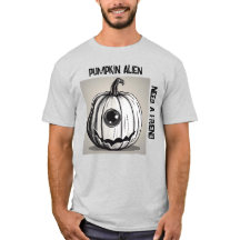 Camiseta T-Alienígena de Bompkin Spooky - Texto ed