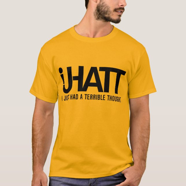 Camiseta T amarelo de IJHATT (Frente)