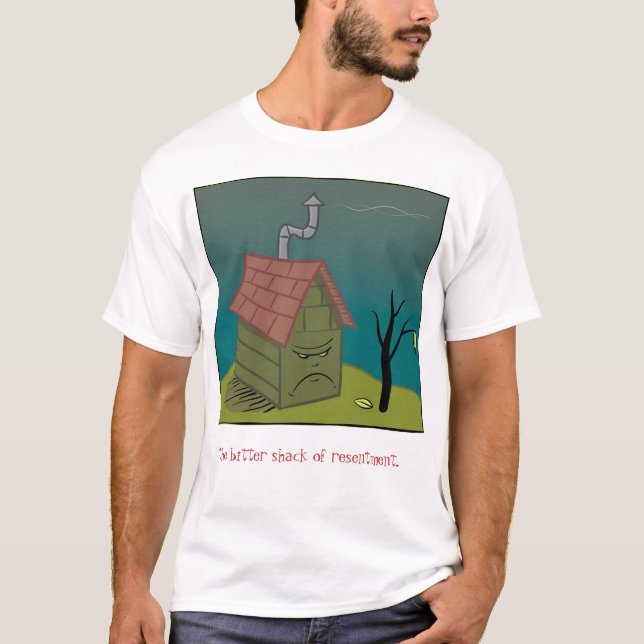 Camiseta T amargo do logotipo da barraca (Frente)