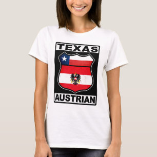 Camiseta T americano austríaco das senhoras de Texas