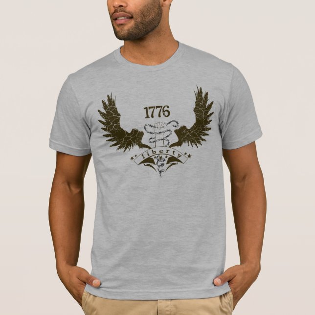 Camiseta T americano do gráfico da liberdade (Frente)