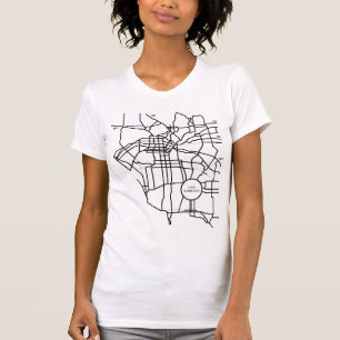 Camiseta T americano do mapa do LA do roupa das mulheres