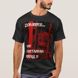 Camiseta T amigável dos zombis do vegetariano