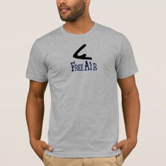 Camiseta T apertado preto & azul do ar livre