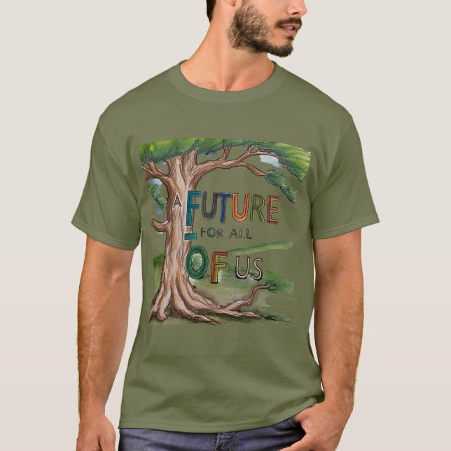 Camiseta T-Arte Colorida Desenhada À Mão (Frente)