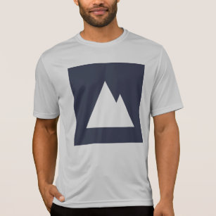 Camiseta T atlético do logotipo do vagabundo da montanha