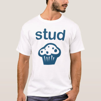 Camiseta T (azul) do muffin do parafuso prisioneiro