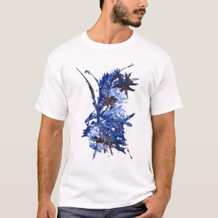 Camiseta T AZUL do SPLATTER da PINTURA