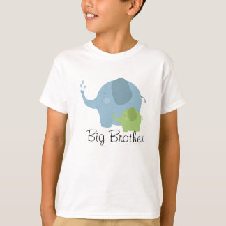 Camiseta T azul e verde do big brother do elefante dos