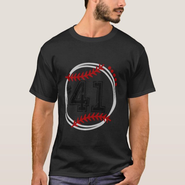 Camiseta T-ball Jersey Number 41, Trendy T Ball, T-ball B (Frente)