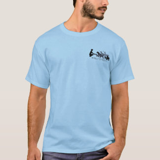 Camiseta T básico com logotipo cinzento