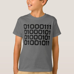 Camiseta T BINÁRIO do gráfico do DIVERTIMENTO do geek