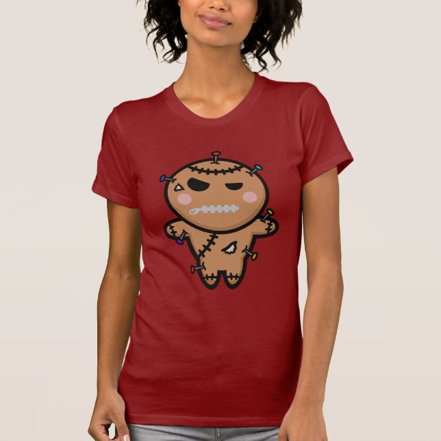 Camiseta T bonito das senhoras da boneca do Voodoo (Frente)