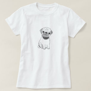 Camiseta T bonito do gráfico do cão de filhote de cachorr
