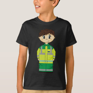 Camiseta T bonito do homem da ambulância
