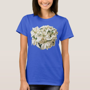 Camiseta T branco das poinsétias