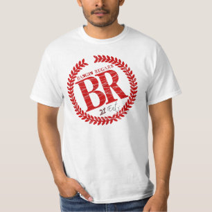 Camiseta T brandnew do logotipo do "BR" (branco/vermelho)