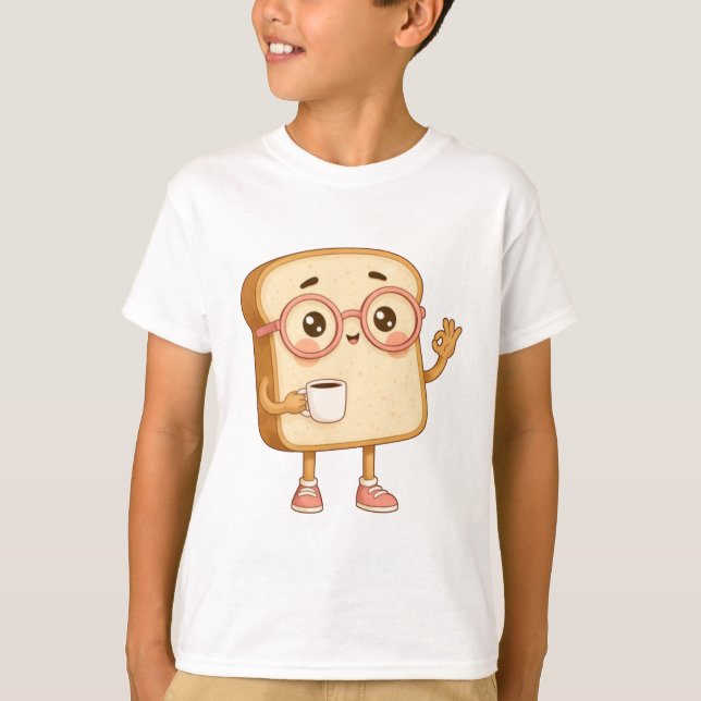 Camiseta T-Bread Tony – Pausa para o Café (Frente)