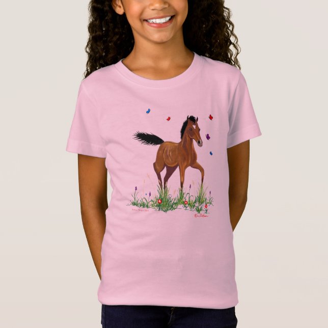 Camiseta T cabido boneca das meninas do potro e das (Frente)