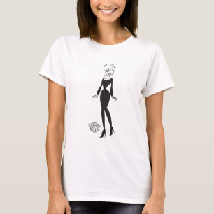 Camiseta T cabido do LS das senhoras de Girl™ BW da