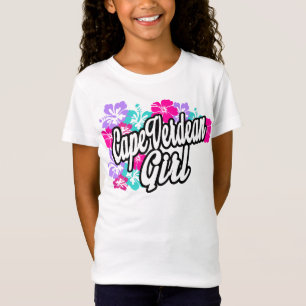 Camiseta T cabo-verdiano da menina