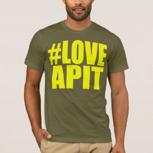 Camiseta T-Camisa amarela dos homens do #LOVEAPIT o OUTRO
